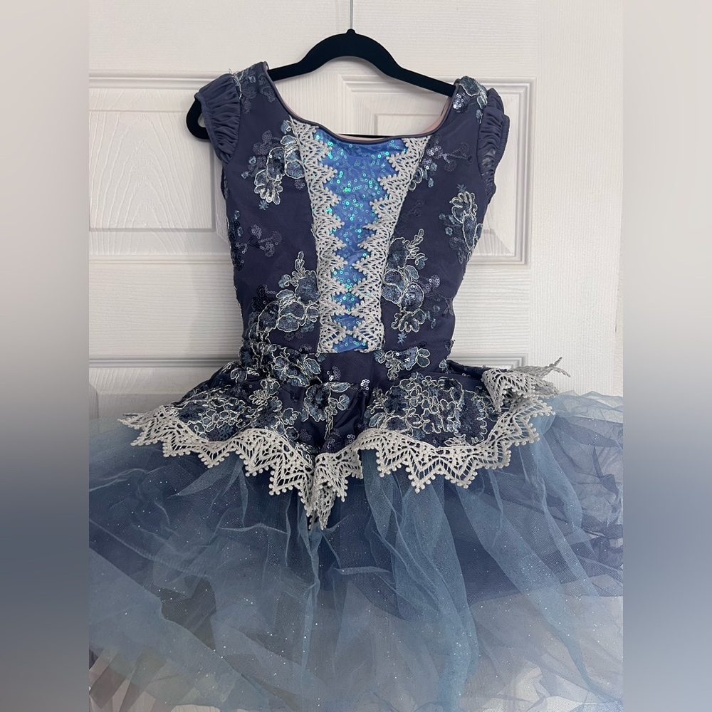 Weissman Navy and Silver Kids Dance / Ballet  Costume